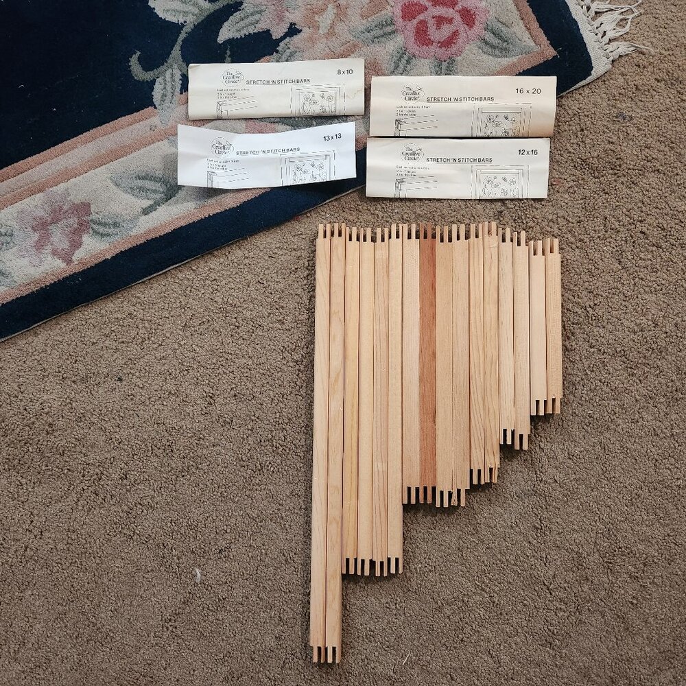 Stretcher bars for needlework. Multiple sizes.